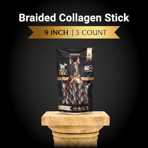 Woof Nific Braided Collagen Sticks for Dogs – Natural Beef Chew