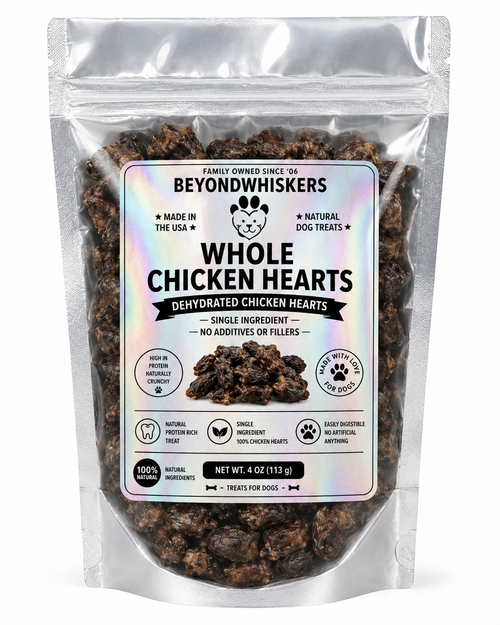 Dehydrated Whole Chicken Hearts Dog Treats – 100% Chicken Hearts