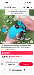 Portable Dog Water Bottle – Leakproof Travel Water Dispenser